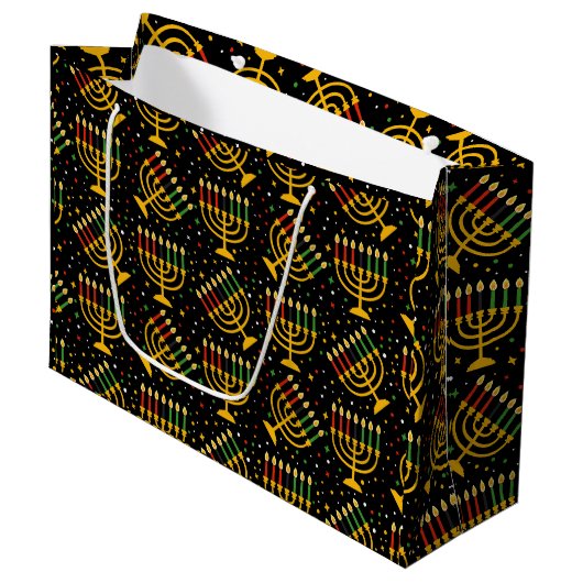 Kwanzaa Large Gift Bag Groot Cadeauzakje (Voorkant Gekanteld)