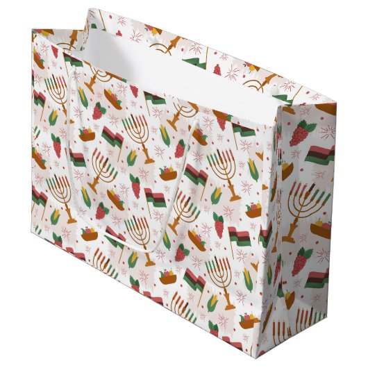 Kwanzaa Large Gift Bag Groot Cadeauzakje (Voorkant Gekanteld)