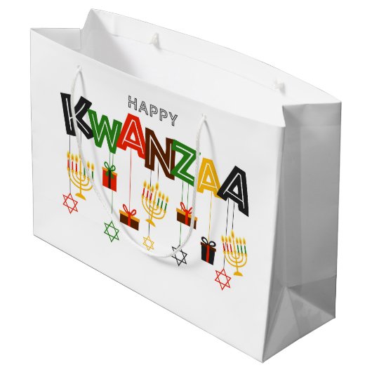 Kwanzaa Large Gift Bag Groot Cadeauzakje (Achterkant Gekanteld)