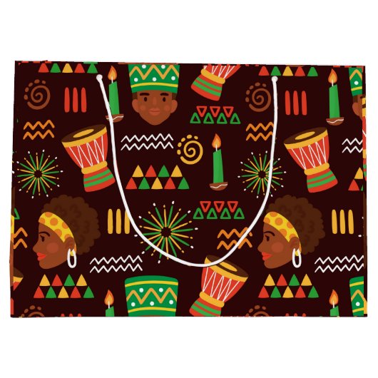 Kwanzaa Large Gift Bag Groot Cadeauzakje (Achterkant)
