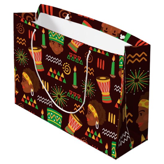 Kwanzaa Large Gift Bag Groot Cadeauzakje (Achterkant Gekanteld)