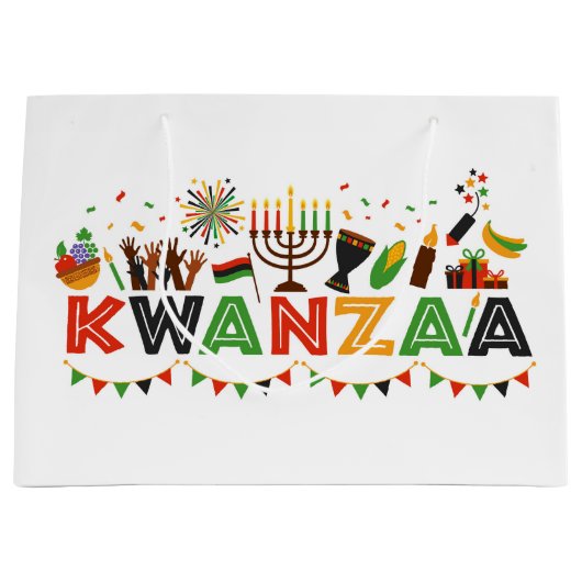 Kwanzaa Large Gift Bag Groot Cadeauzakje (Voorkant)