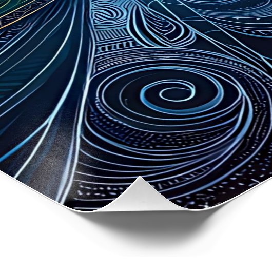 Kwanzaa Mooie vrouw met Kinara Perfect Poster (Hoek)