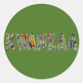 Kwanzaa-Multi Ronde Sticker (Voorkant)