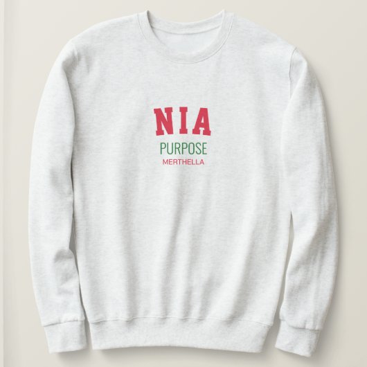 Kwanzaa NIA Doel Persoonlijk Trui (Design voorkant)
