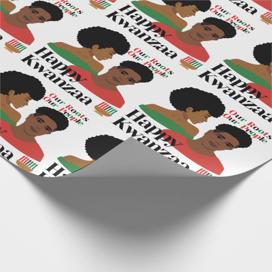 Kwanzaa ons basispapier voor onze mensen cadeaupapier (Hoek)