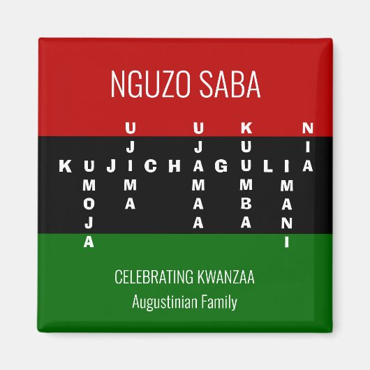 KWANZAA Pan African Crossword Magneet (Voorkant)