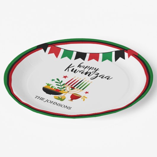 Kwanzaa Papieren Bordje (Gekanteld)