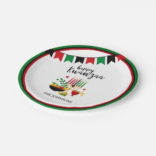 Kwanzaa Papieren Bordje (Gekanteld)