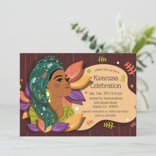 Kwanzaa Party Celebration Kaart (Staand voorkant)