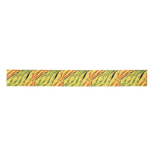 Kwanzaa Pattern Satijnen Lint (Voorkant)