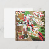 Kwanzaa plat Wenskaart (Voorkant / Achterkant)