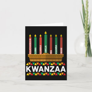 Kwanzaa Principes Kwanzaa Kaarsen Kinara Pan Afri Kaart
