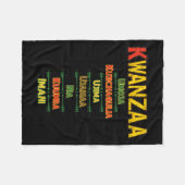 Kwanzaa Principes Viering Afro-Amerikaanse He Fleece Deken (Voorkant (Horizontaal))