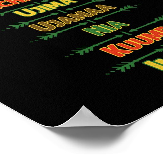 Kwanzaa Principes Viering Afro-Amerikaanse He Poster (Hoek)