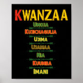 Kwanzaa Principes Viering Afro-Amerikaanse He Poster (Voorkant)