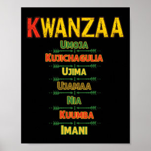 Kwanzaa Principes Viering Afro-Amerikaanse He Poster