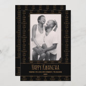 Kwanzaa Principles Black Brown Foto Feestdagenkaart (Voorkant / Achterkant)