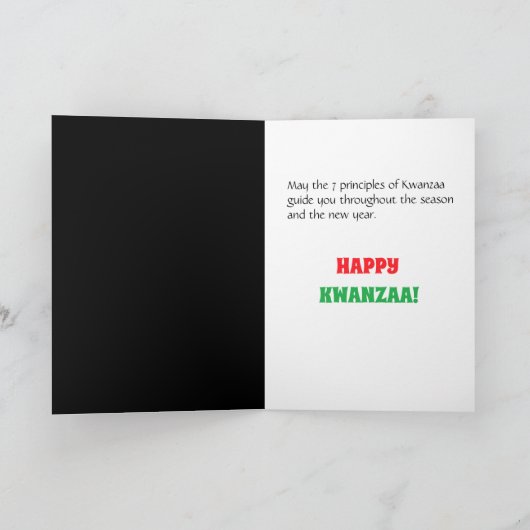 Kwanzaa Principles Feestdagen Kaart (Binnen)