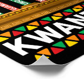 Kwanzaa Principles Kwanzaa Kaarsen Kinara Pan Afri Poster (Hoek)