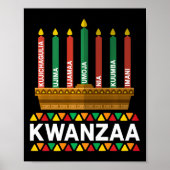 Kwanzaa Principles Kwanzaa Kaarsen Kinara Pan Afri Poster (Voorkant)
