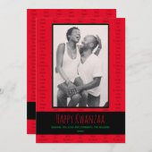 Kwanzaa Principles Red Black Green Foto Feestdagenkaart (Voorkant / Achterkant)