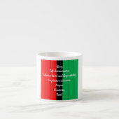 Kwanzaa Principles Red Black Green Stripes Pattern Espresso Kop (Voorkant)