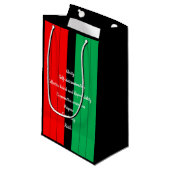 Kwanzaa Principles Red Black Green Stripes Pattern Klein Cadeauzakje (Voorkant Gekanteld)
