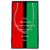 Kwanzaa Principles Red Black Green Stripes Pattern Klein Cadeauzakje (Voorkant)