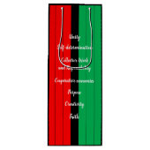 Kwanzaa Principles Red Black Green Stripes Pattern Wijn Cadeautas (Voorkant)