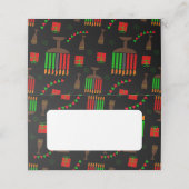 Kwanzaa Print Plaatskaartje (Buitenkant ongevouwen)