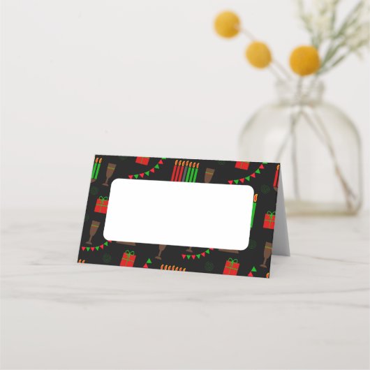Kwanzaa Print Plaatskaartje (Voorkant)