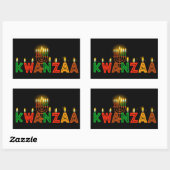 Kwanzaa rechthoekige sticker (Vel)