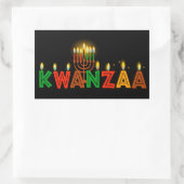 Kwanzaa rechthoekige sticker (Tas)