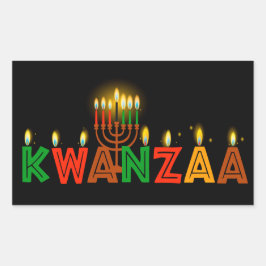 Kwanzaa rechthoekige sticker