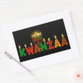 Kwanzaa rechthoekige sticker (Envelop)