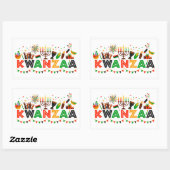Kwanzaa   rechthoekige sticker (Vel)