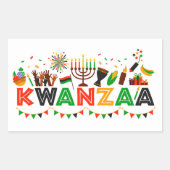 Kwanzaa   rechthoekige sticker (Voorkant)