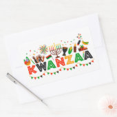 Kwanzaa   rechthoekige sticker (Envelop)