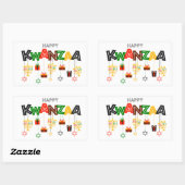 Kwanzaa rechthoekige sticker (Vel)