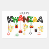 Kwanzaa rechthoekige sticker (Voorkant)