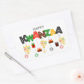 Kwanzaa rechthoekige sticker (Envelop)