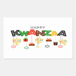 Kwanzaa rechthoekige sticker