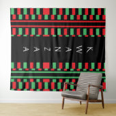 Kwanzaa Red Black Green Celebration Wandkleed (In Situ (horizontaal))
