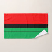 Kwanzaa Red Black Kinara Striped Pattern Bad Handdoek (Handdoek)