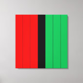 Kwanzaa Red Black Kinara Striped Pattern Canvas Afdruk (Voorkant)
