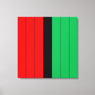 Kwanzaa Red Black Kinara Striped Pattern Canvas Afdruk