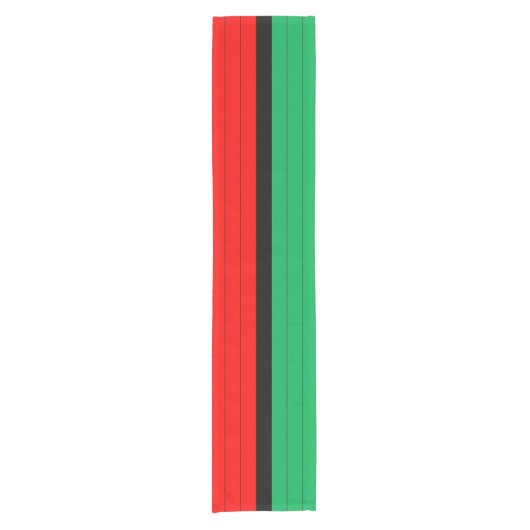 Kwanzaa Red Black Kinara Striped Pattern Korte Tafelloper (Voorkant)