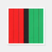 Kwanzaa Red Black Kinara Striped Pattern Servet (Voorkant)