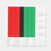 Kwanzaa Red Black Kinara Striped Pattern Servetten (Voorkant)